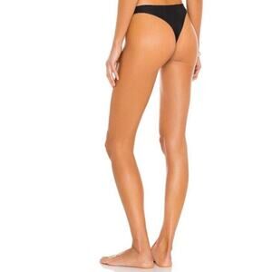 JADE SWIM Expose Bikini Bottoms Size Large NEW Black Swim NWOT Thong Skimpy